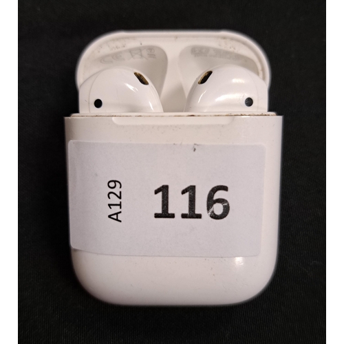 116 - PAIR OF APPLE AIRPODS 2ND GENERATION
in Lightning charging case