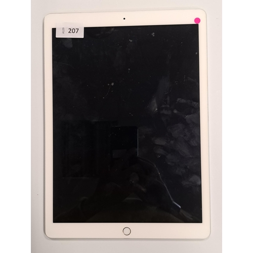 207 - APPLE IPAD PRO 12.9 INCH - A1584 - WIFI  
serial number DLXTP0HEGMLF. NOT Apple account locked. 
Not... 