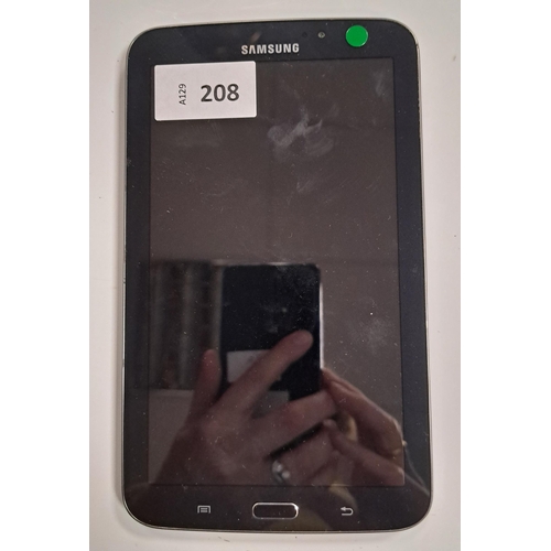 208 - SAMSUNG GALAXY TAB 3
Model: SM-T210.  Serial number RF2F31HEB1J. NOT Google Account Locked.  
Note: ... 