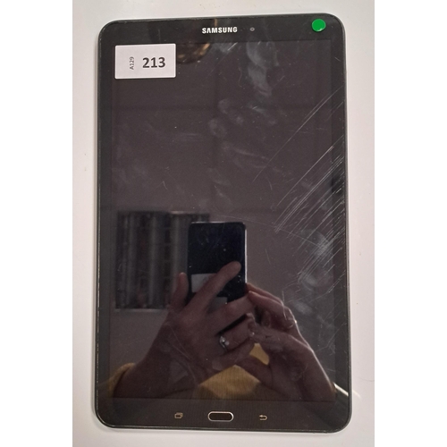 213 - SAMSUNG GALAXY TAB A 
Model: SM-T585.  IMEI 358493095731662. Google Account Locked. Note: very scrat... 