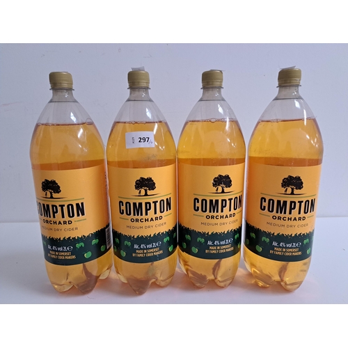 297 - FOUR BOTTLES OF COMPTON ORCHARD MEDIUM DRY CIDER
(2L, 4%) each (4)
Note: You must be over the age of... 