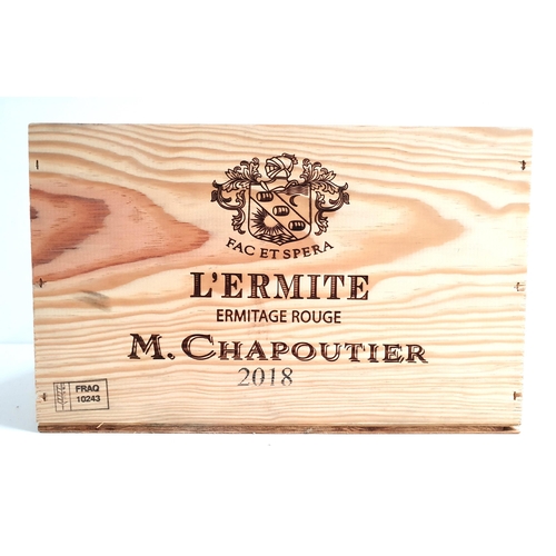 303 - M. CHAPOUTIER L'ERMITE ERMITAGE 2018
6 bottles, in original wooden case, 75cl and 14.5%