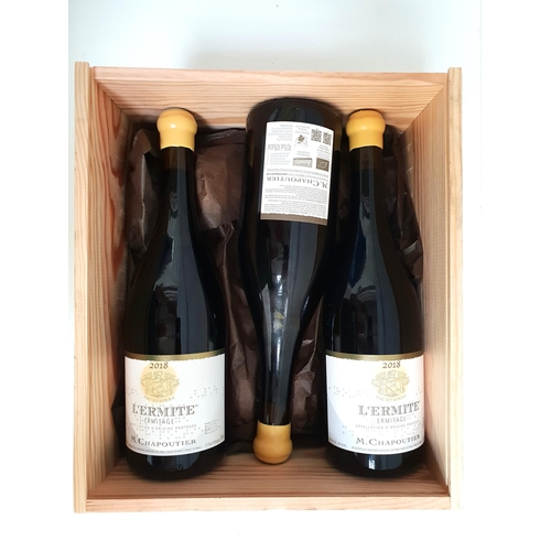 303 - M. CHAPOUTIER L'ERMITE ERMITAGE 2018
6 bottles, in original wooden case, 75cl and 14.5%