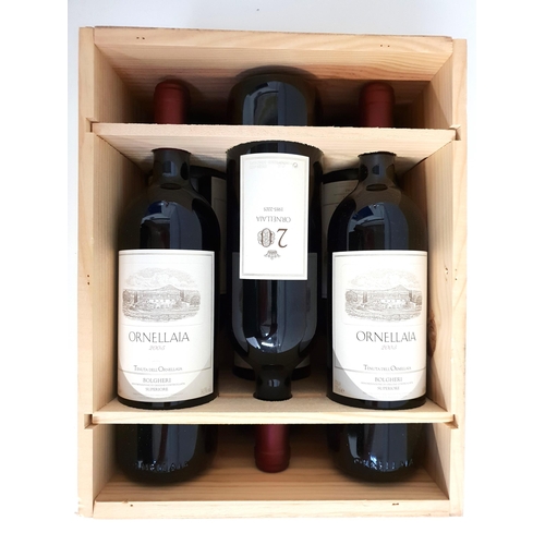 316 - ORNELLAIA BOLGHERI SUPERIORE 2005 
6 bottles, in original wooden case, 75cl and 14.5%