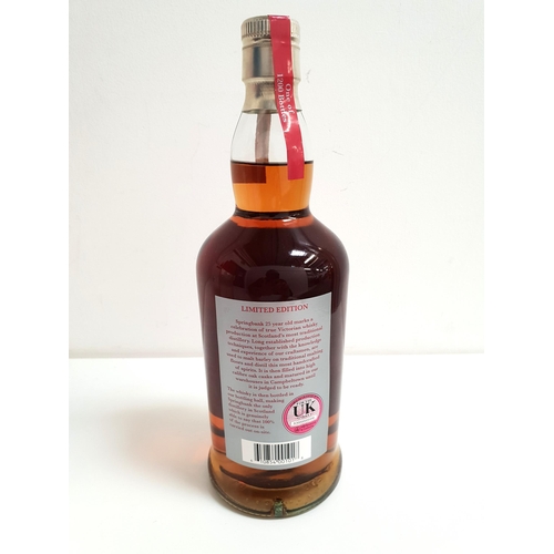 277 - SPRINGBANK 25 YEAR OLD CAMPBELTOWN SINGLE MALT SCOTCH WHISKY - 2014 RELEASE
One of 1200 bottles prod... 