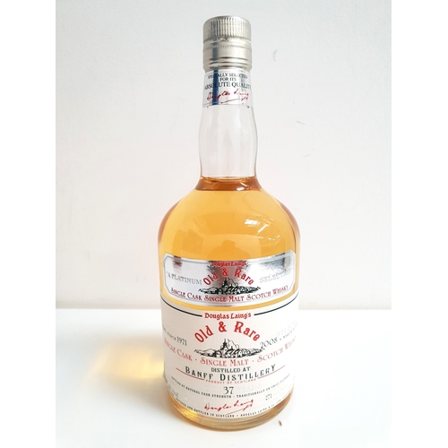 281 - BANFF 37 YEAR OLD SINGLE MALT SCOTCH WHISKY - DOUGLAS LAING'S OLD AND RARE
Distilled March 1971 and ... 