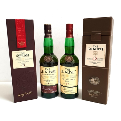 289 - TWO BOTTLES OF THE GLENLIVET SINGLE MALT SCOTCH WHISKY
comprising one bottle of French Oak Reserve 1... 