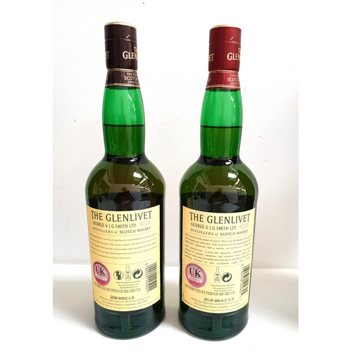 289 - TWO BOTTLES OF THE GLENLIVET SINGLE MALT SCOTCH WHISKY
comprising one bottle of French Oak Reserve 1... 