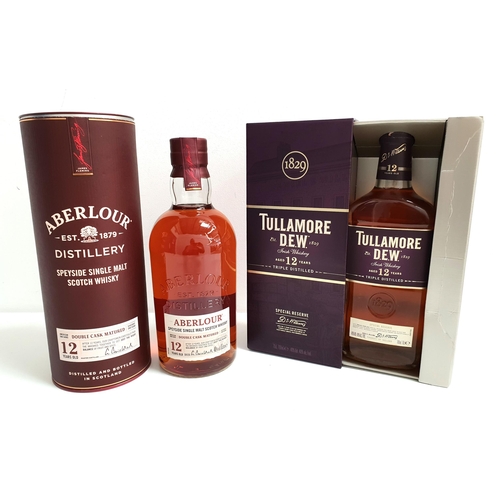 290 - TWO BOTTLES OF WHISKY/EY
comprising one bottle of Tullamore Dew 12 year old Irish Whiskey, Triple di... 