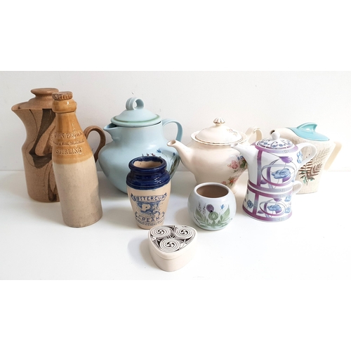 148 - MIXED LOT OF CERAMICS
comprising a Larbert Pottery coffee pot, 1950's J & G Meakin teapot, floral tr... 