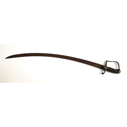 260 - GEORGE III BRITISH INFANTRY OFFICERS SABRE
with a 78.5cm curved blade, the leather grip now lacking ... 