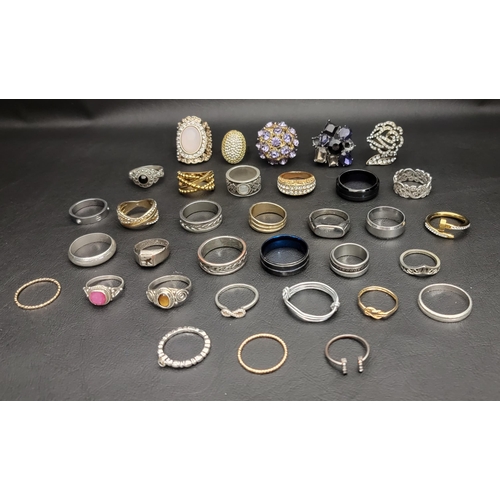 94 - SELECTION OF SILVER AND OTHER RINGS
including bands, stone set rings and statement rings