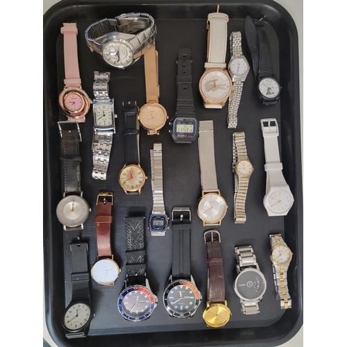 107 - SELECTION OF LADIES AND GENTLEMEN'S WRISTWATCHES
including Casio, Swatch, Skmei, Pulsar, CS Collecti... 