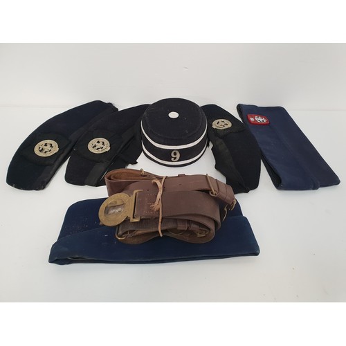 206 - BOYS BRIGADE INTREST
including a pill box hat with a number 9 badge, three wool side caps with badge... 