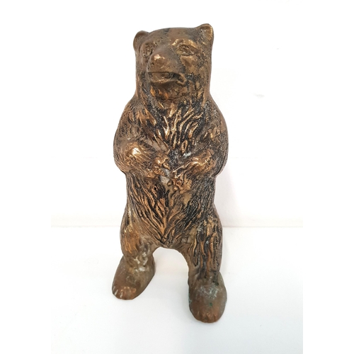 231 - BRASS STANDING BEAR MONEY BOX
15cm high