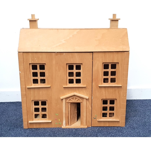 254 - CHILD'S DOLL HOUSE
constructed from ply, the double fronted house opening to reveal rooms, furniture... 