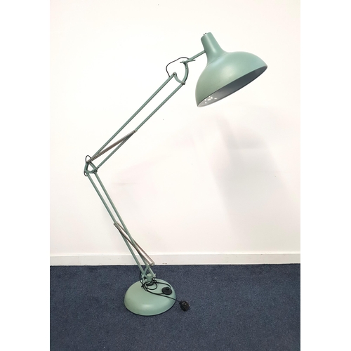 432 - VERY LARGE FLOOR STANDING ANGLEPOISE LAMP
with a circular domed weighted base