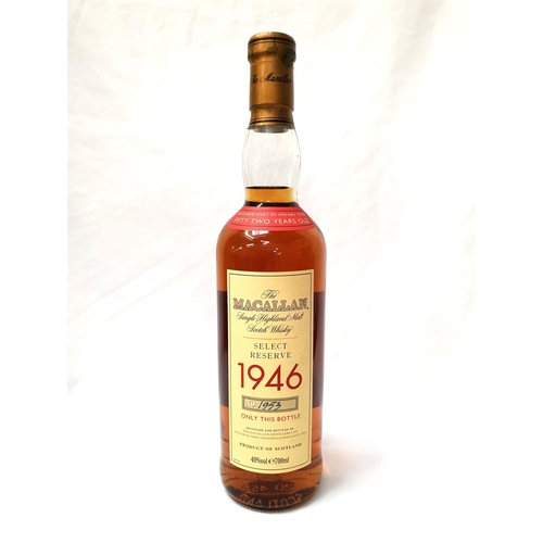 282 - THE MACALLAN 1946 SELECT RESERVE - FIFTY-TWO YEAR OLD SINGLE HIGHLAND MALT SCOTCH WHISKY
bottle numb... 