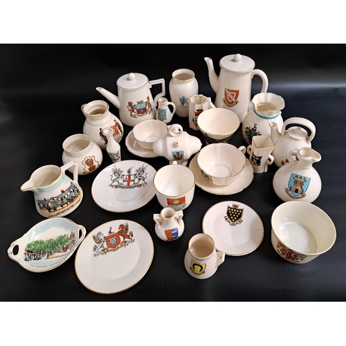 155 - SELECTION OF GOSS WARE
comprising Reigate tea cup and saucer, Sedbergh School coffee cup and saucer,... 