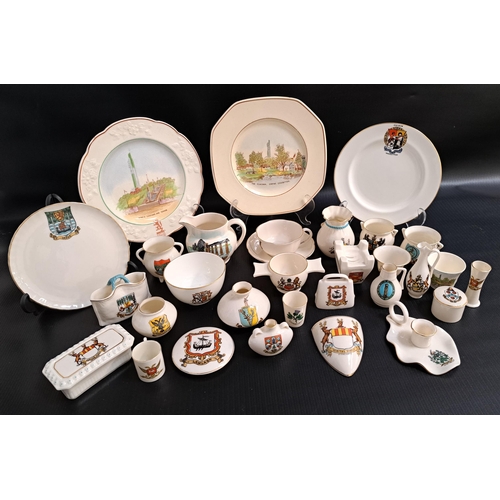 161 - SELECTION OF SCOTTISH THEMED GOSS WARE
comprising a Largs plate, Innerleithen plate, two 1938 Scotla... 