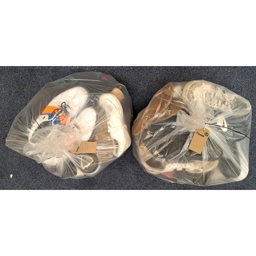TWO BAGS OF SHOES AND BOOTS
including Myjoy golf shoes (size 7 1/2)