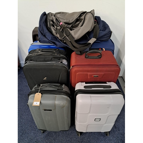 76 - SELECTION OF EIGHT SUITCASES AND TWO HOLDALLS
including Lion, Fast Track, Constellation, Pack Prince... 