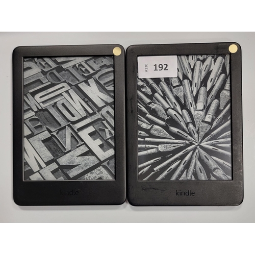 TWO AMAZON KINDLE BASIC 3 E-READERS
serial numbers G090 VB05 0126 05WR and G091 0L04 9375 070H (2)
Note: It is the buyer's responsibility to make all necessary checks prior to bidding to establish if the device is blacklisted/ blocked/ reported lost. Any checks made by Mulberry Bank Auctions will be detailed in the description. Please Note - No refunds will be given if a unit is sold and is subsequently discovered to be blacklisted or blocked etc.