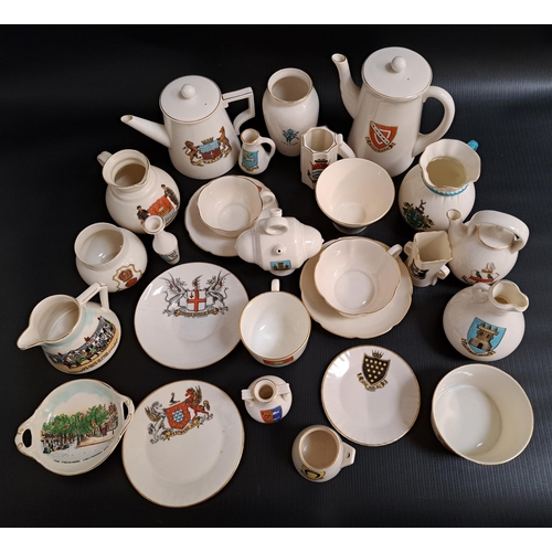 211 - SELECTION OF GOSS WARE
comprising Reigate tea cup and saucer, Sedbergh School coffee cup and saucer,... 