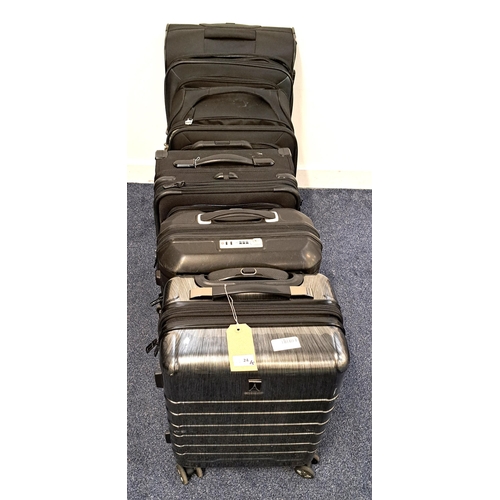24 - SELECTION OF FIVE SUITCASES 
including Swiss Alps, Samsonite, Briggs & Riley, Travel Pro
Note: All b... 