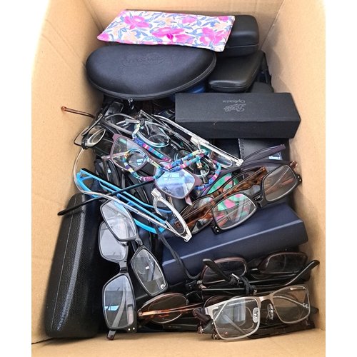 49 - ONE BOX OF BRANDED AND UNBRANDED GLASSES