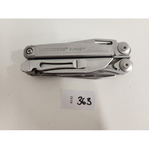 363 - LEATHERMAN SURGE MULTI-TOOL
Note: You must be over the age of 18 to bid on this lot.