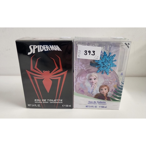 TWO NEW AND BOXED PERFUMES
comprising Marvel Spiderman eau de toilette (100ml) and Disney Frozen eau de toilette (100ml)