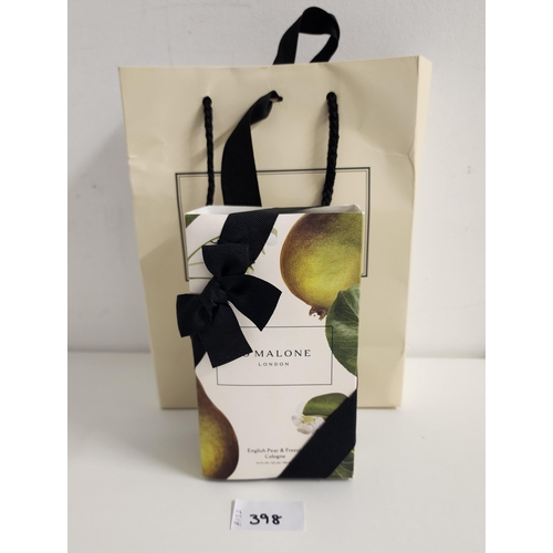 398 - BOXED JO MALONE ENGLISH PEAR & FREESIA COLOGNE 
(100ml)