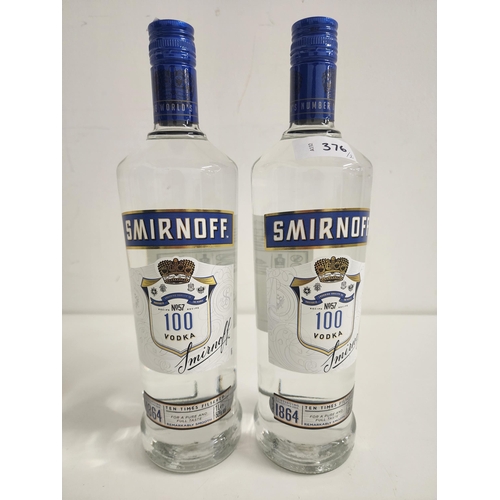 376 - TWO BOTTLES OF VODKA
comprising two Smirnoff blue No.57 100 (1L, 50% each)
Note: you must be over th... 