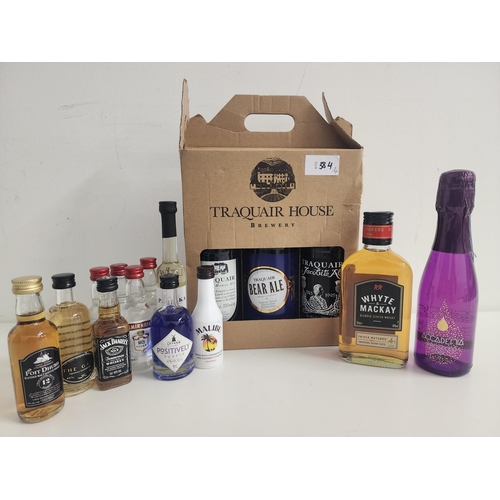 384 - SELECTION OF SPIRITS, PROSECCO AND ALE
comprising Whyte Mackay blended whisky (40%,200ml), Accadenia... 