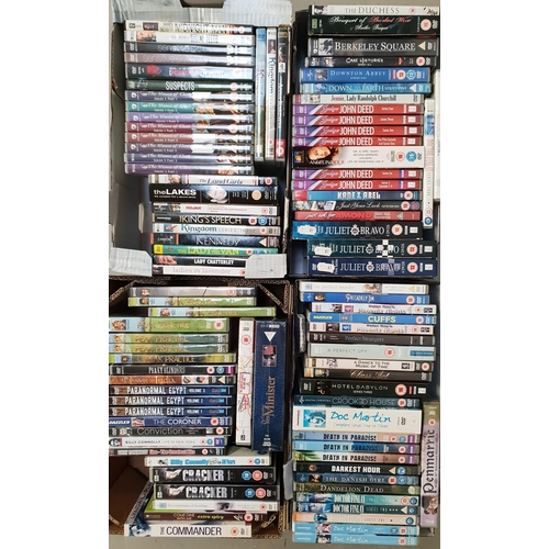 286 - LARGE SELECTION OF DVDs
including Doc Martin, Death In Paradise, Yes Minister, Peak Practise, Cracke... 