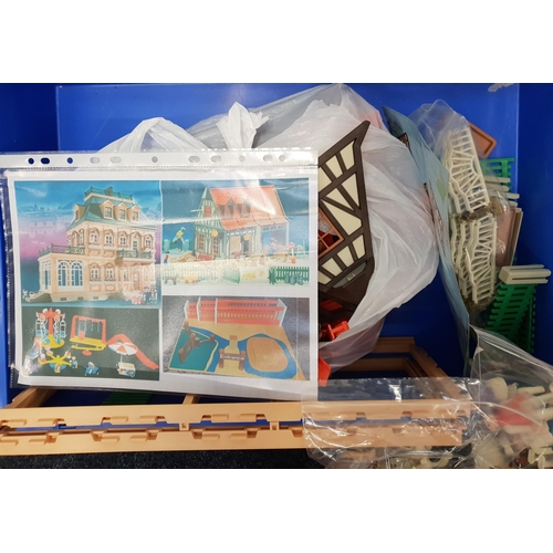 377 - VERY LARGE SELECTION OF PLAYMOBIL
including a Victorian grand mansion with figures and furniture, zo... 