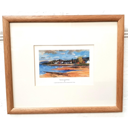 408 - JOHN CUNNINGHAM R.G.I. D.Litt
Newton, Loch Fyne, signed limited edition print, 16cm x 23cm