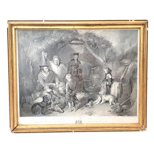 424 - AFTER EDWIN LANDSEER R.A.
The Highland whiskey still, engraving, 42cm x 53.5cm