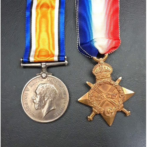 380 - TWO WWI MEDALS
the 1914 Star and the British War medal, awarded to 22125 Pte. T.Leary A.S.C., both w... 