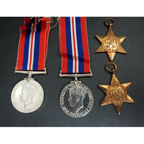 FOUR WWI MEDALS
comprising The 1939-1945 Star, The Burma Star and two War Medals1939-45 with ribbons (4)