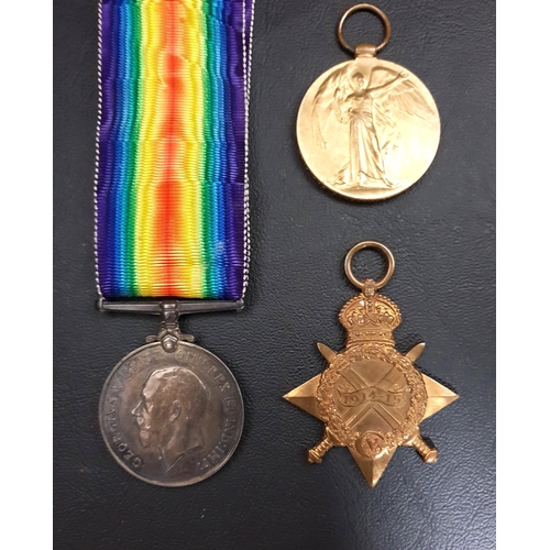 382 - THREE WWI MEDALS
comprising The 1914-15 Star, 1914-1918 War Medal with ribbon and The Great War For ... 