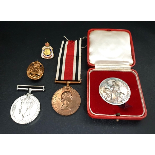 385 - SELECTION OF MEDALS
comprising a silver British India Steam Navigation Co. Ltd medal, For Faithfull ... 