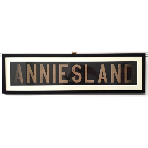 331 - ORIGINAL GLASGOW CORPORATION LINEN TRAM DESTINATION BLIND - ANNIESLAND
circa 1940s from the older St... 