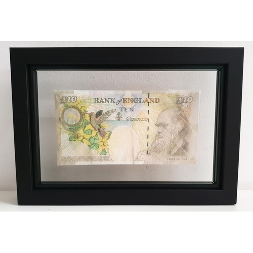 336 - BANKSY DI-FACED £10 NOTE
an original two sided Banksy note, the Queens face substituted with Diana, ... 