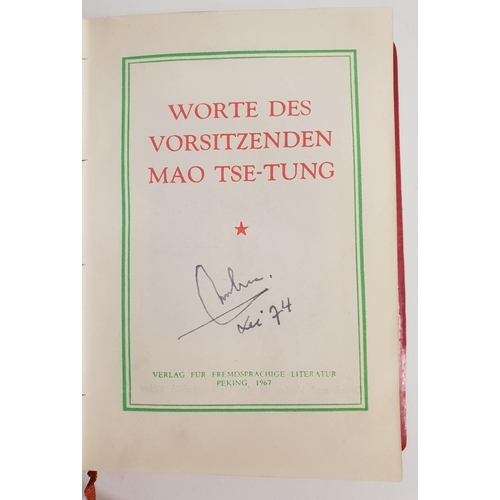 361 - MAO ZEDONG. 1893-1976.
Very rare copy of 'Worte Des Vorsitzenden Mao Tse-Tung' (Quotations from Chai... 