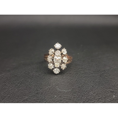 60 - LATE GEORGIAN/EARLY VICTORIAN DIAMOND CLUSTER RING
the old cut diamonds totalling approximately 1.3c... 