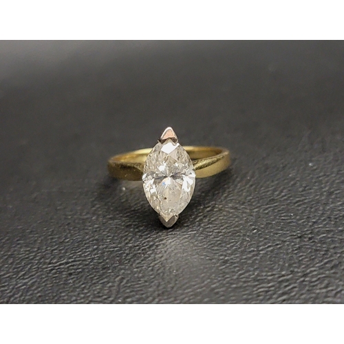 62 - IMPRESSIVE DIAMOND SOLITAIRE RING
the marquise diamond approximately 2.1cts (measuring approx. 11mm ... 