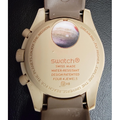 138 - OMEGA X SWATCH MOONSWATCH MISSION TO JUPITER WRISTWATCH
the champagne dial with baton five minute ma... 