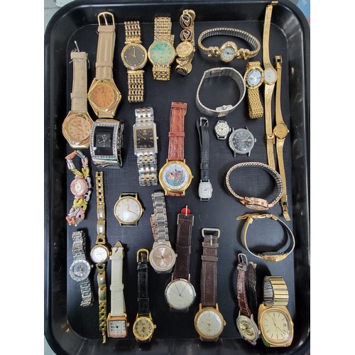 SELECTION OF VINTAGE LADIES AND GENTLEMEN'S WRISTWATCHES
including Solo, Olma, Zenith, Accurist, Timex, Sekonda, Certina, and Citizen Eco-Drive (29)